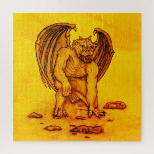 Golem Gargoyle Jigsaw Puzzle