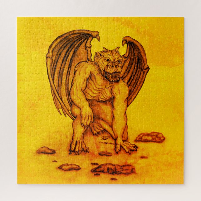 Golem Gargoyle Jigsaw Puzzle (Vertical)