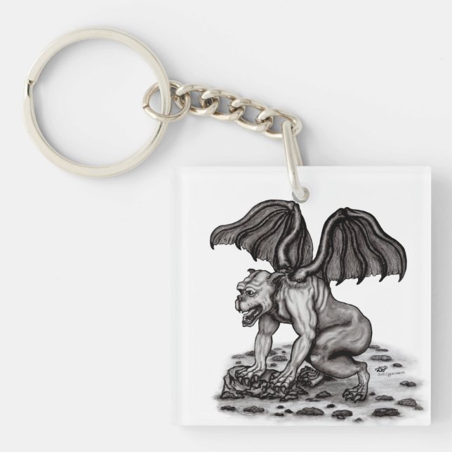 Golem Gargoyle Key Ring (Front)