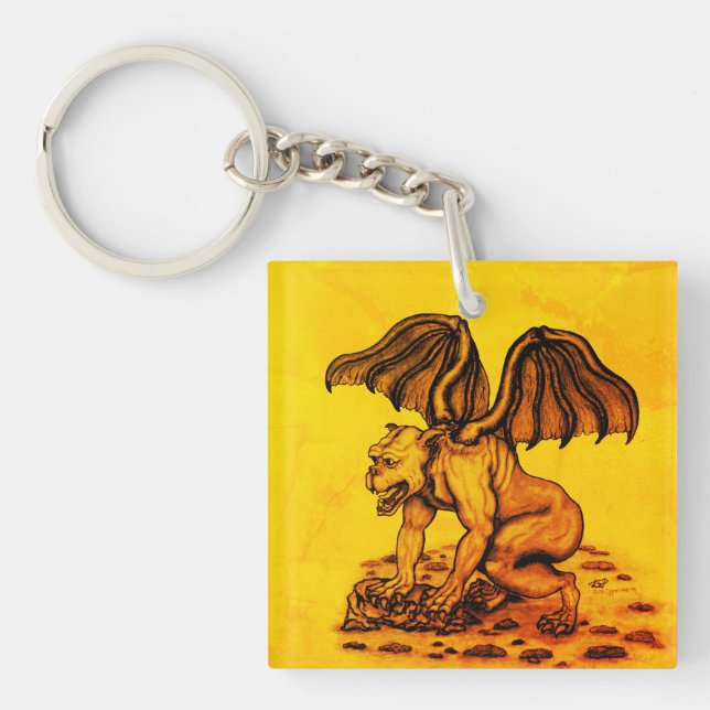 Golem Gargoyle Key Ring (Front)