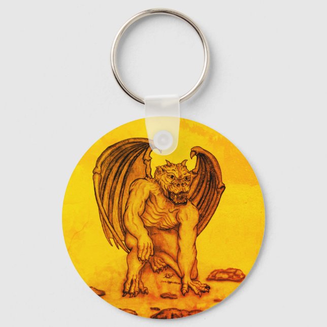 Golem Gargoyle Key Ring (Front)