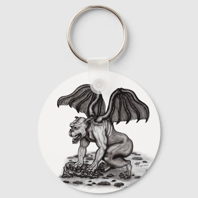 Golem Gargoyle Key Ring (Front)