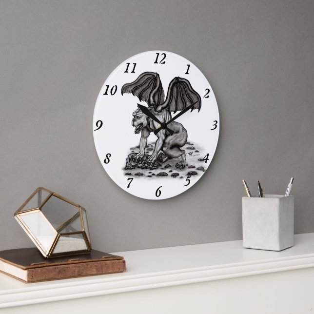 Golem Gargoyle Large Clock (Office)