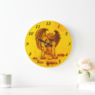 Golem Gargoyle Large Clock