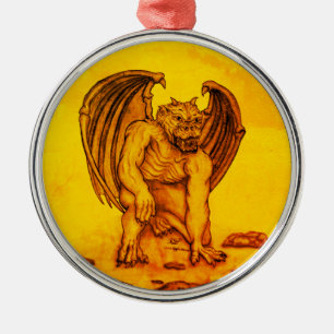 Golem Gargoyle Metal Ornament