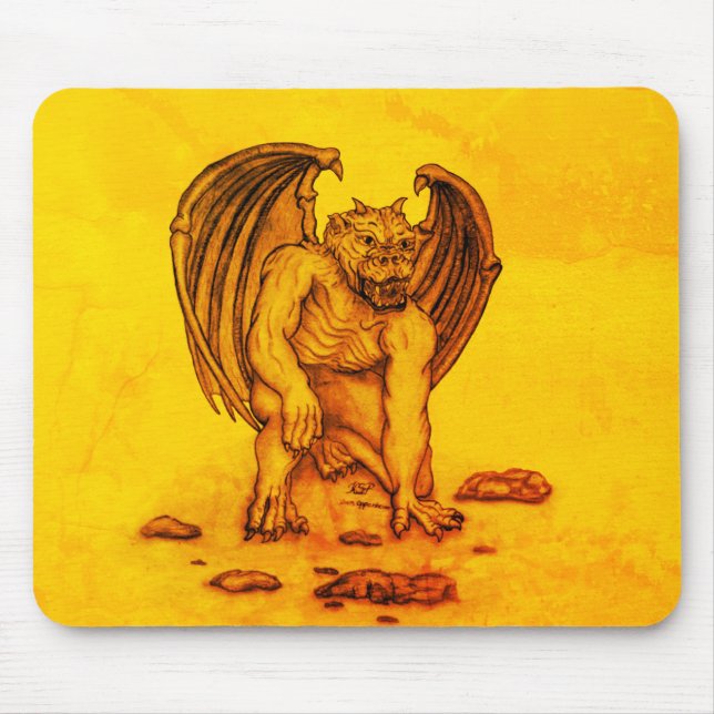 Golem Gargoyle Mouse Pad (Front)