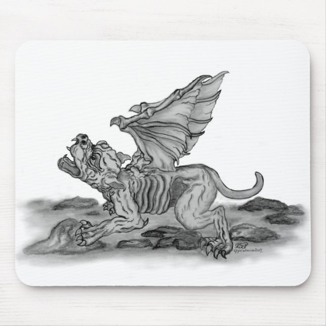 Golem Gargoyle Mouse Pad (Front)