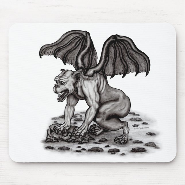 Golem Gargoyle Mouse Pad (Front)