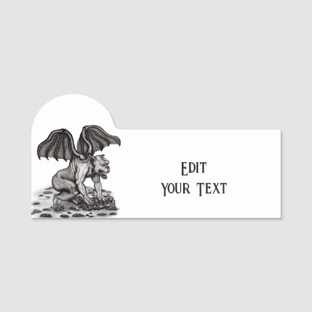 Golem Gargoyle Name Tag (Front)