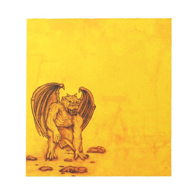 Golem Gargoyle Notepad (Front)