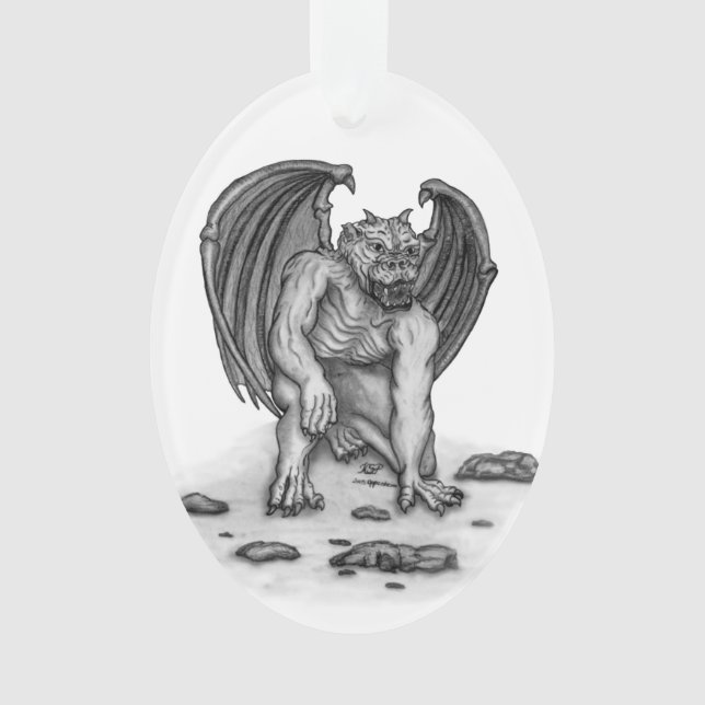 Golem Gargoyle Ornament (Front)