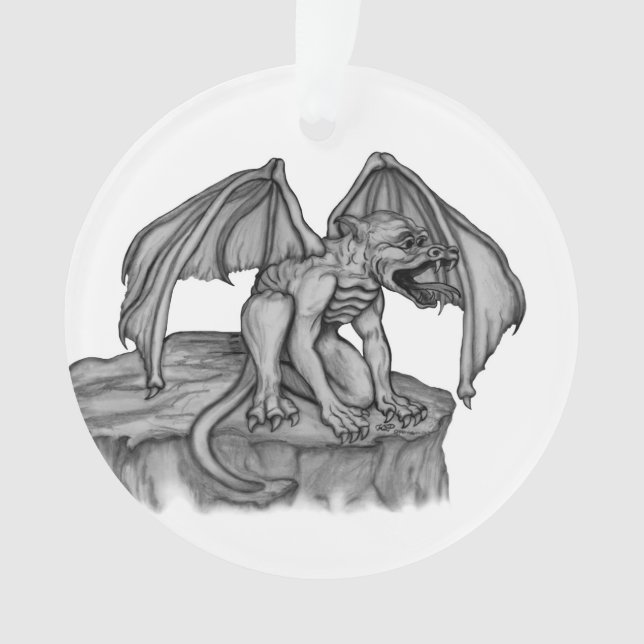 Golem Gargoyle Ornament (Front)