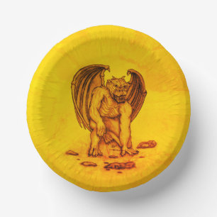Golem Gargoyle Paper Plate