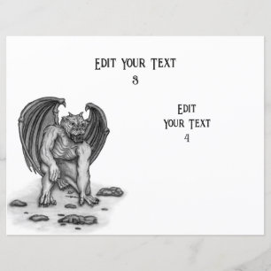 Golem Gargoyle Paper Sheet