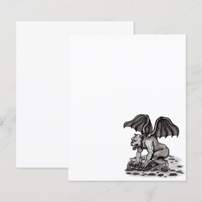 Golem Gargoyle Paper Sheet (Front/Back)