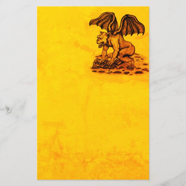 Golem Gargoyle Paper Sheet (Front)