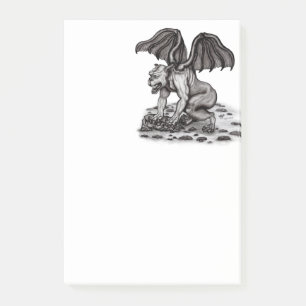 Golem Gargoyle Post-it Notes