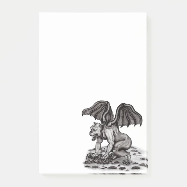 Golem Gargoyle Post-it Notes (Front)