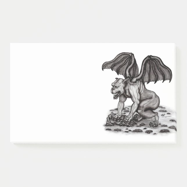 Golem Gargoyle Post-it Notes (Front)