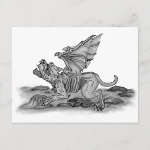 Golem Gargoyle Postcard