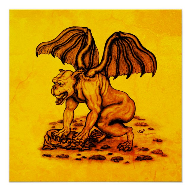 Golem Gargoyle Poster (Front)