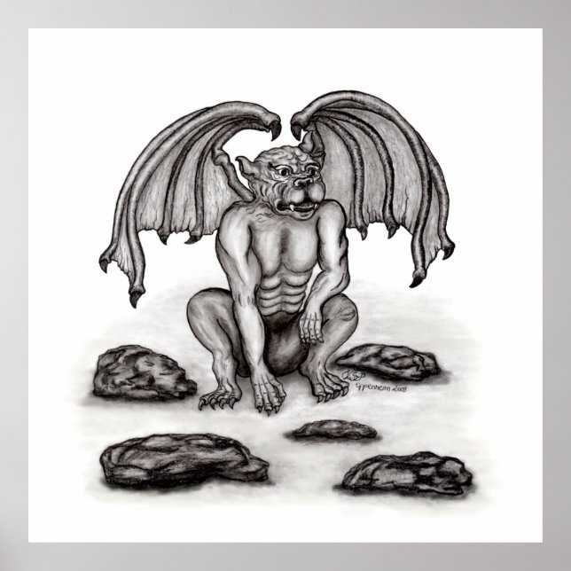 Golem Gargoyle Poster (Front)