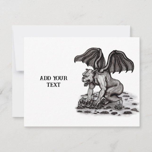 Golem Gargoyle RSVP Card (Front)