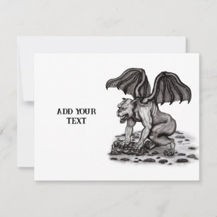 Golem Gargoyle RSVP Card