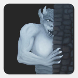 Golem - Gargoyle Square Sticker