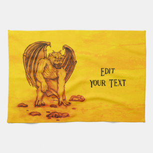 Golem Gargoyle Tea Towel