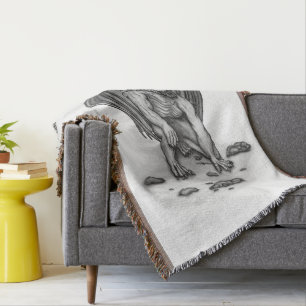 Golem Gargoyle Throw Blanket