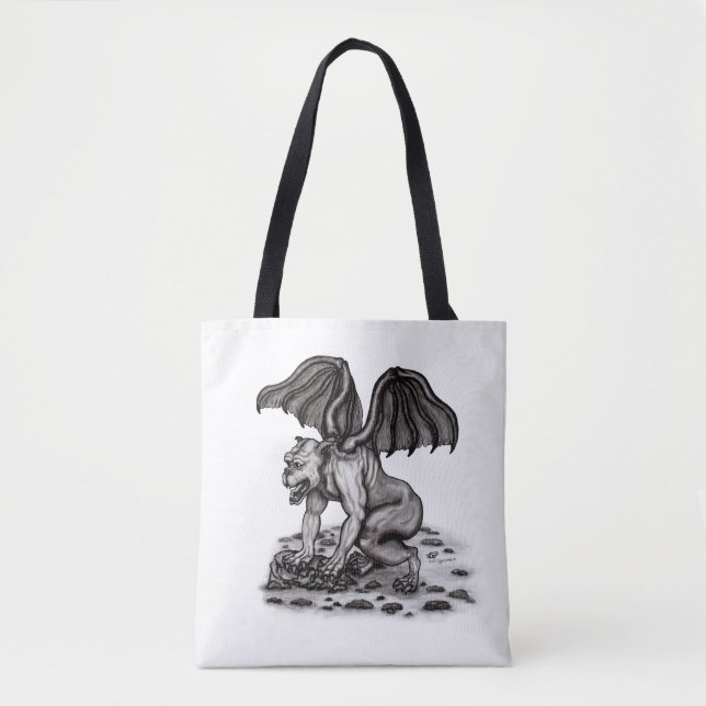 Golem Gargoyle Tote Bag (Front)