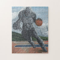 Golem Playing Basketball Medium Jigsaw Puzzle