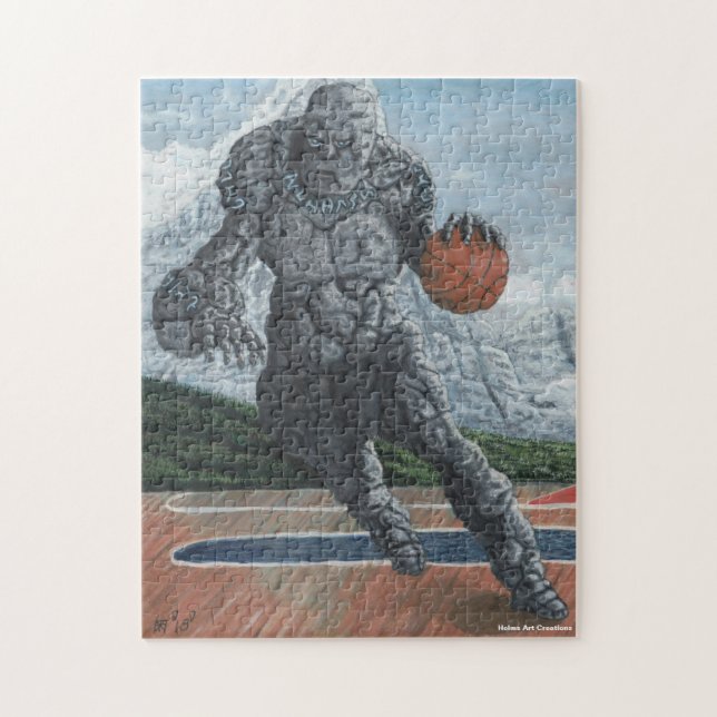 Golem Playing Basketball Medium Jigsaw Puzzle (Vertical)