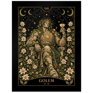Golem, Starlit Tarot Art Postcard