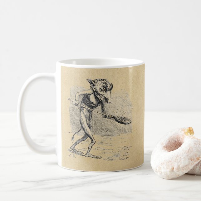 Golem Stirs the Cauldron Coffee Mug (With Donut)