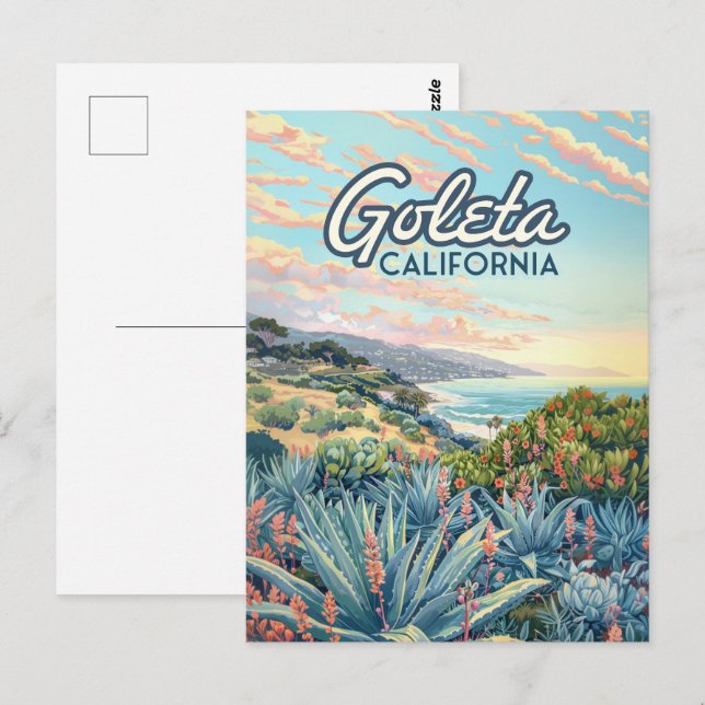 Goleta California Santa Barbara Isla Vista Vintage Postcard (Front/Back)