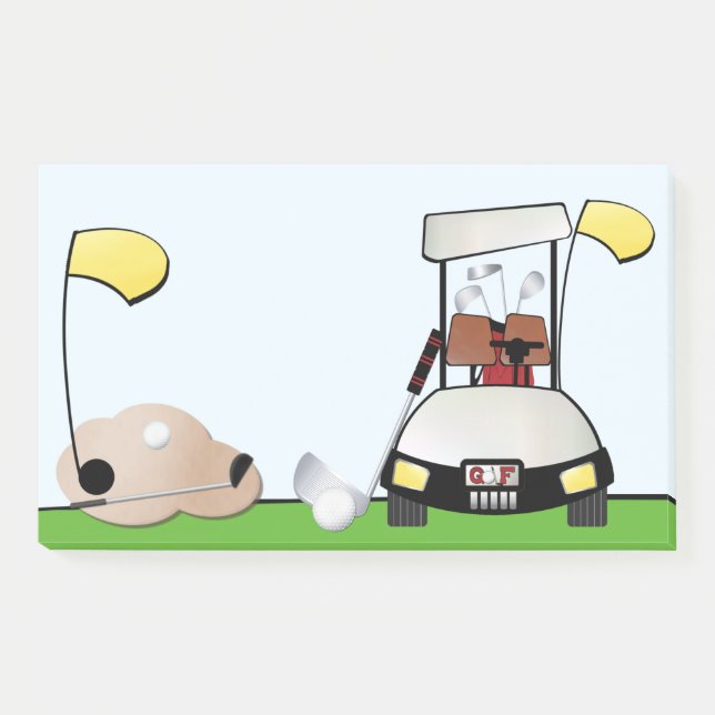 Golf - 10" x 6" Post-it® Notes (Front)