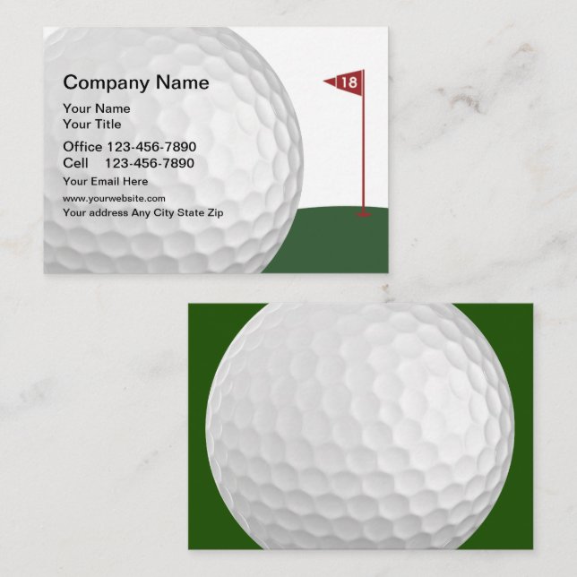 Golf 18 Hole Design Business Card (Front/Back)