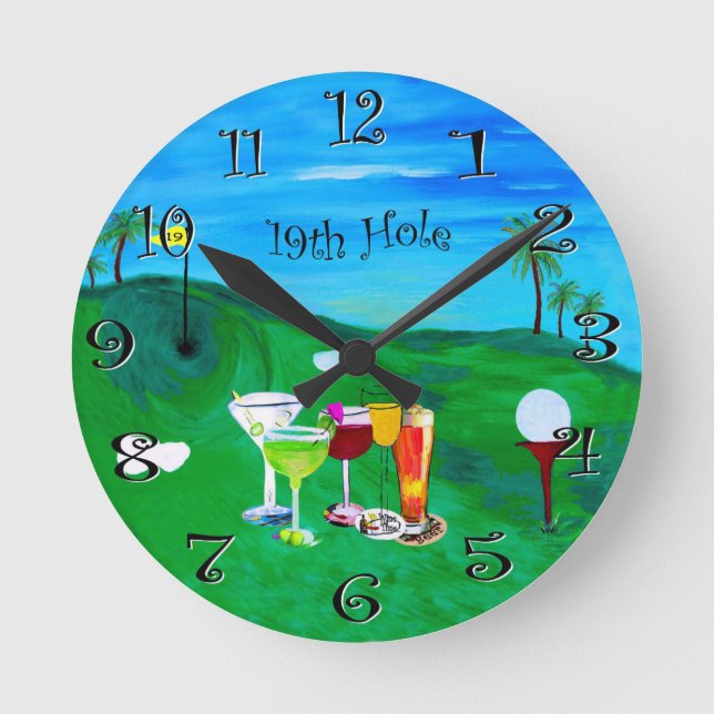 Golf 19th hole bar clock (Front)