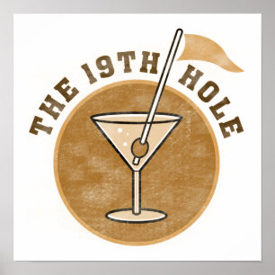 Golf 19th Hole T-shirts and Gifts Poster