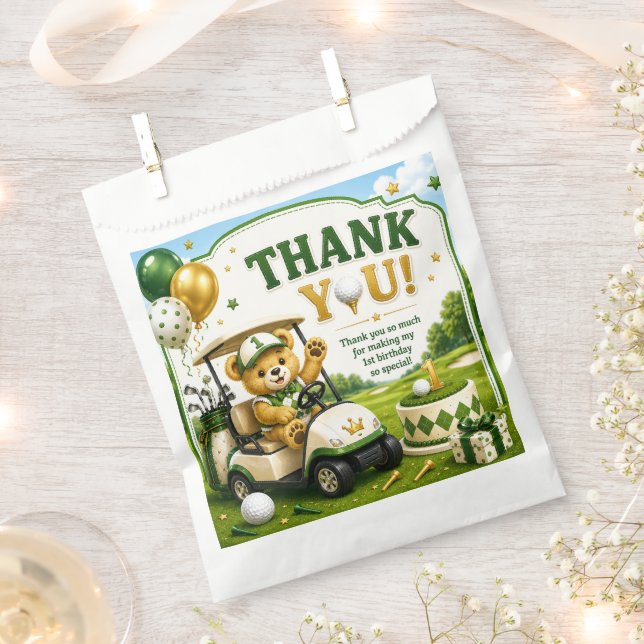 Golf 1st Birthday  Favour Bag (Clipped)