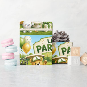 Golf 1st Birthday   Let's Par-Tee  Wrapping Paper