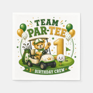 Golf 1st Birthday Napkin