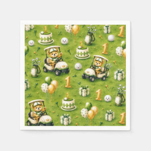 Golf 1st Birthday Napkin