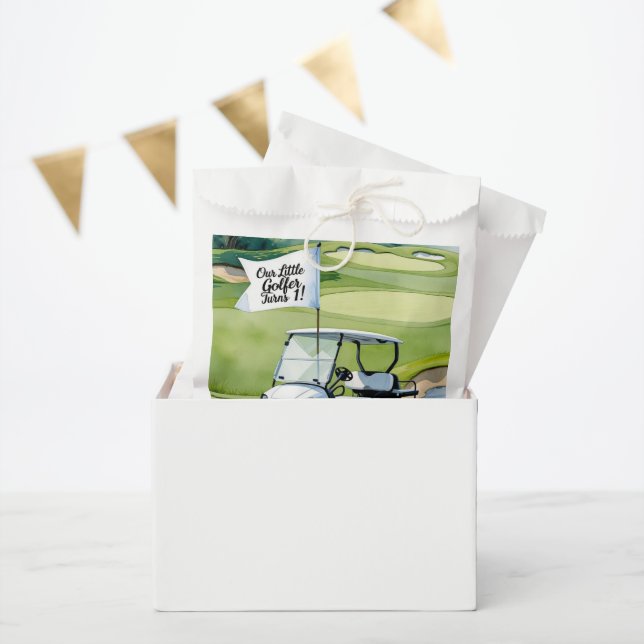 Golf 1st birthday one year old golfer  Party Favour Bag (Party)