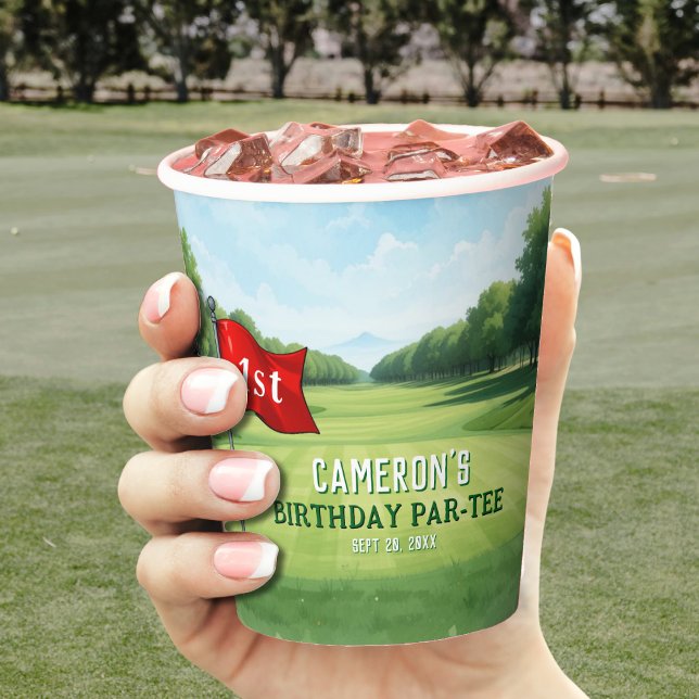 Golf 1st Birthday Party Hole In One Paper Cups (Golf 1st Birthday Party Hole In One Paper Cups
)