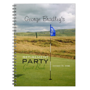 Golf 2 Personalised Retirement Party Guest Book