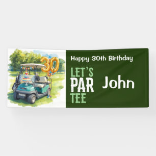 Golf 30th Birthday for golfer party Banner