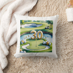 Golf 30th Birthday on golf course Cushion